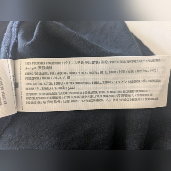 Abercrombie and Fitch Navy Blue Paisley Spaghetti Strap Slip Dress Size M - Picture 9 of 11